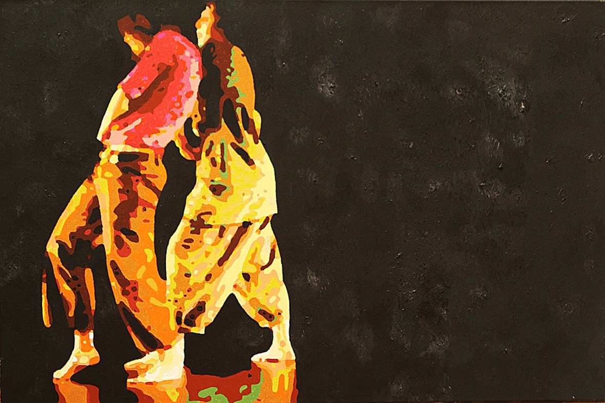 Bla… bla… bla, acrylique sur toile d’Éric Gendreau