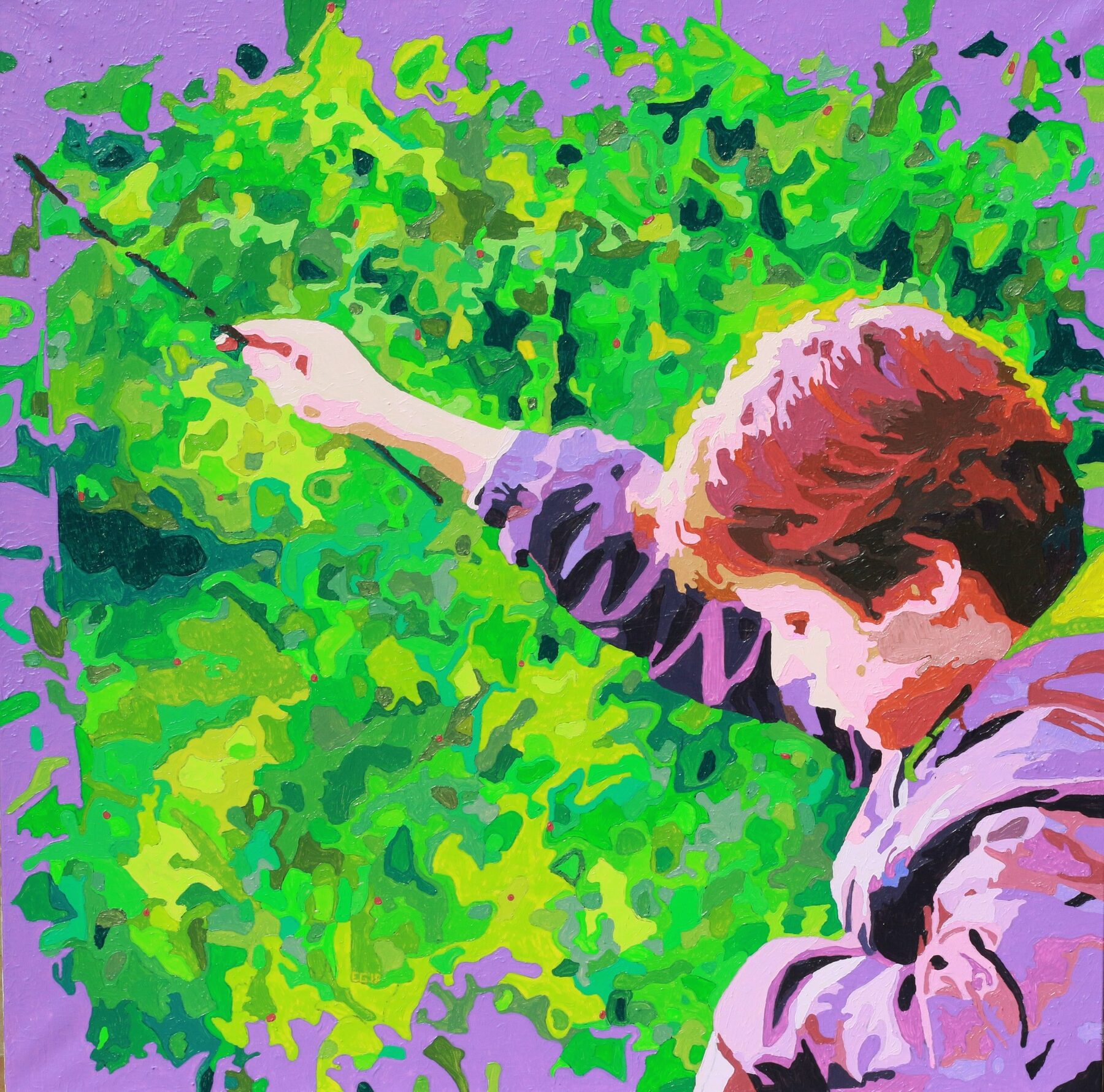 Le Petit pêcheur, acrylique sur toile d’Éric Gendreau